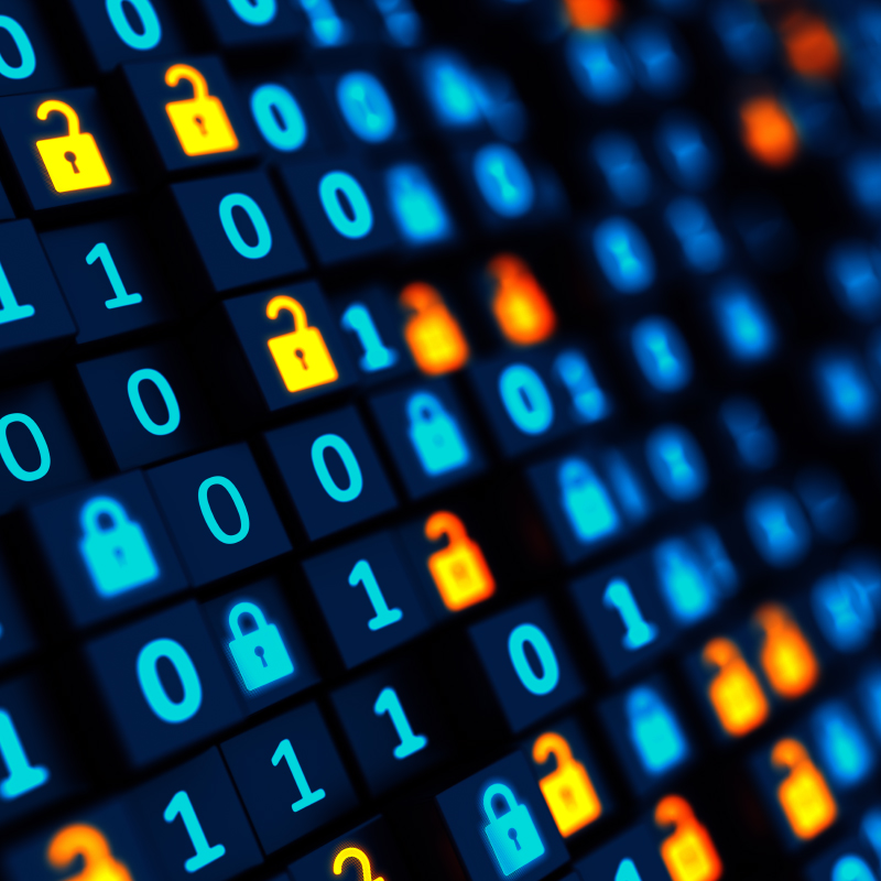 Cyber security binary code