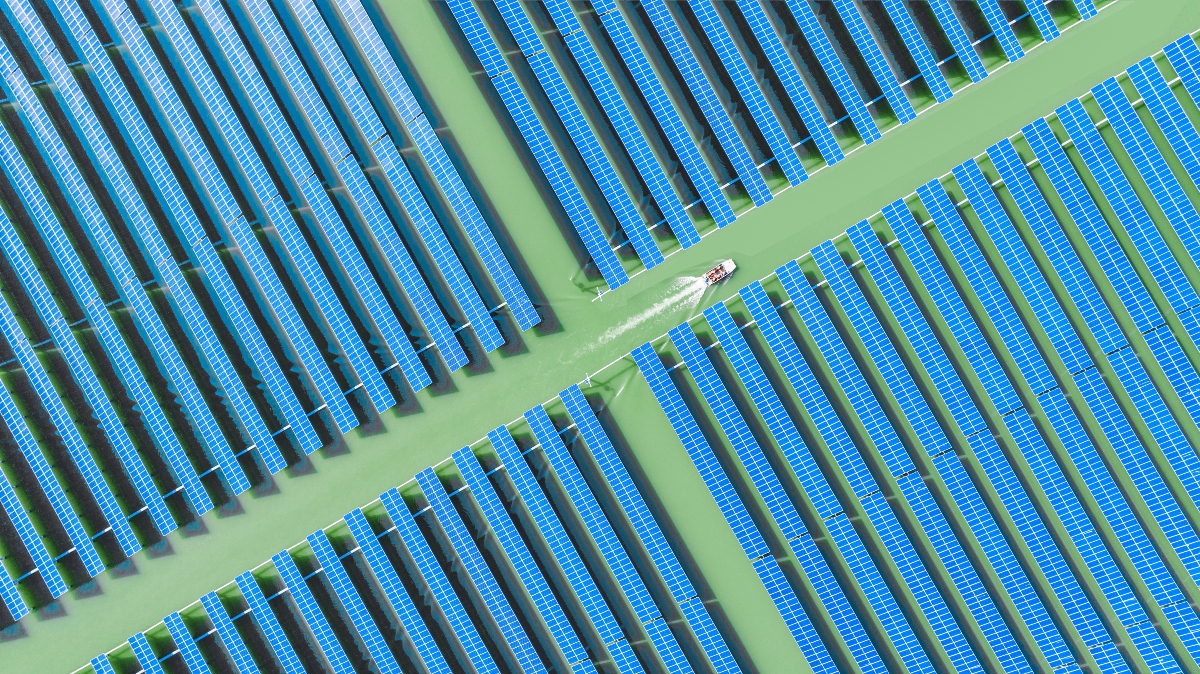 Solar panels aerial